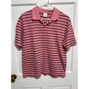 Medium Men's Brooks Brothers Pink Stripe Polo Shirt